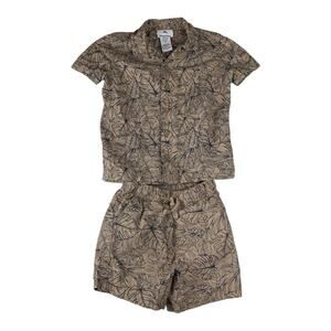 Tommy Bahama boys size 5 /6 two piece outfit button up shirt short matching set
